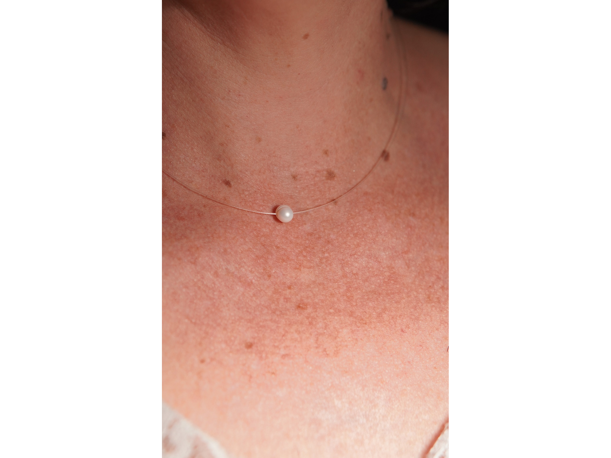 Gargantilla Nylon Meredith perla de rio Chapado en oro Riviere 8