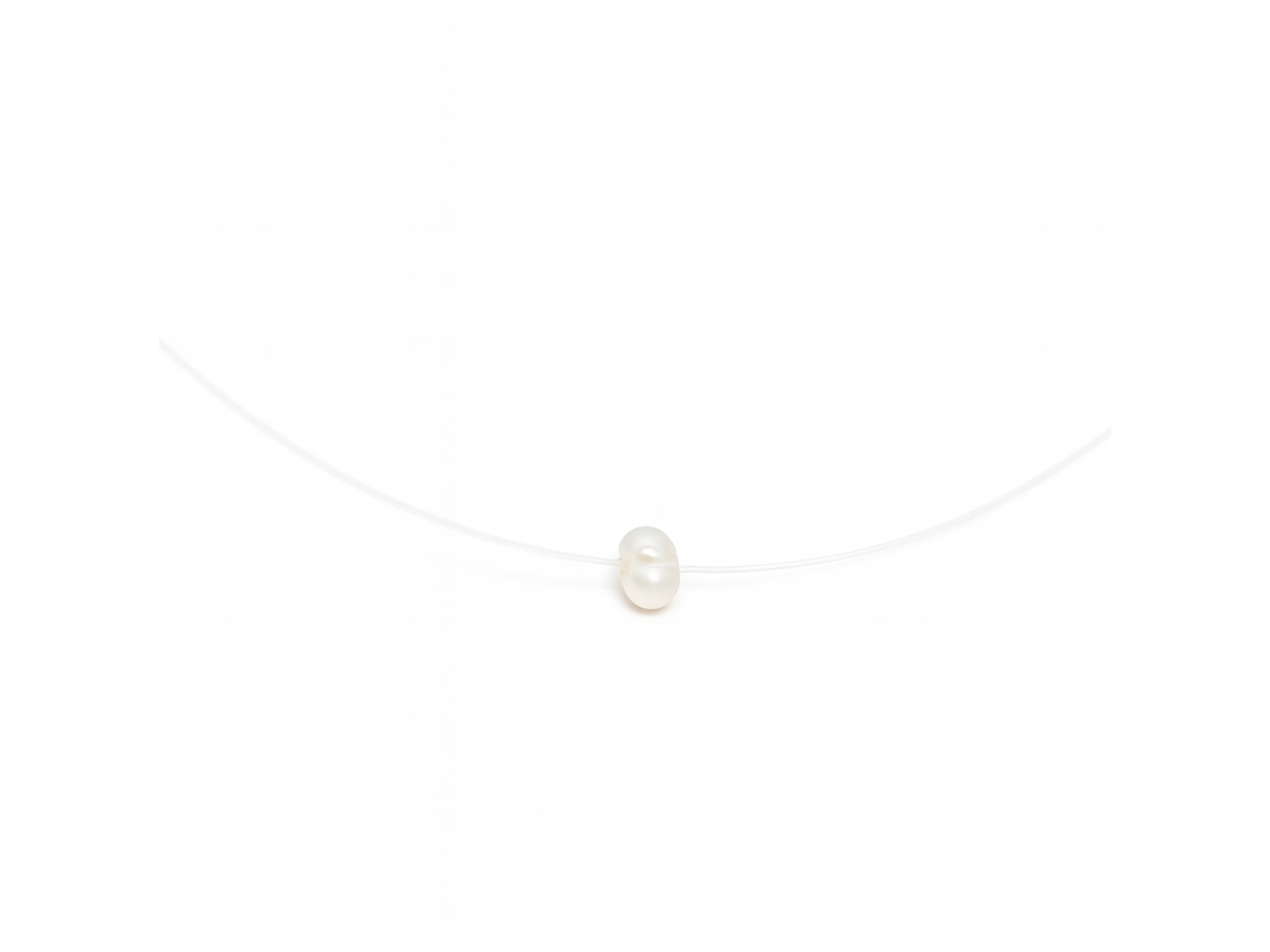 Gargantilla Nylon Meredith perla de rio Chapado en oro Riviere 6