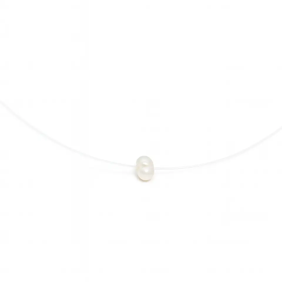 Gargantilla Nylon Meredith perla de rio Chapado en oro Riviere 6