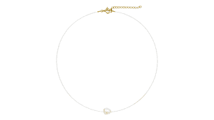 Gargantilla Nylon Meredith perla de rio Chapado en oro Riviere