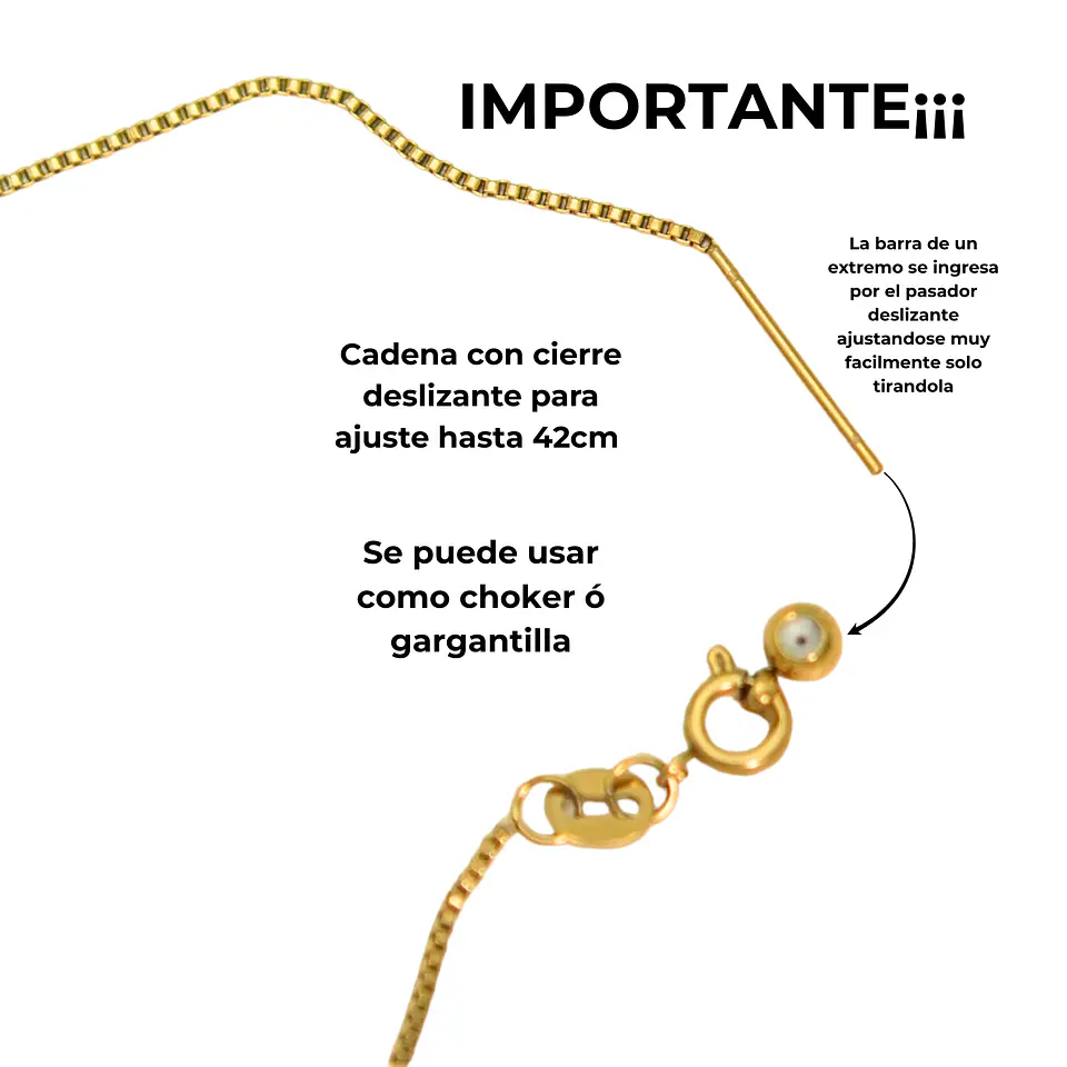Collar ajustable Nerea perla de rio chapado en oro Riviere 3
