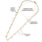 Collar largo 80cm ajustable Talasa zirconias y perlas chapado en oro Riviere - Miniatura 4