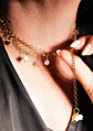Collar largo 80cm ajustable Talasa zirconias y perlas chapado en oro Riviere - Miniatura 5