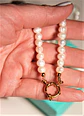 Gargantilla choker Cordelia perlas naturales de rio chapado en oro 18k Riviere - Miniatura 13