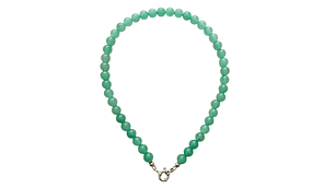 Gargantilla choker jade natural plata 925 Terranova