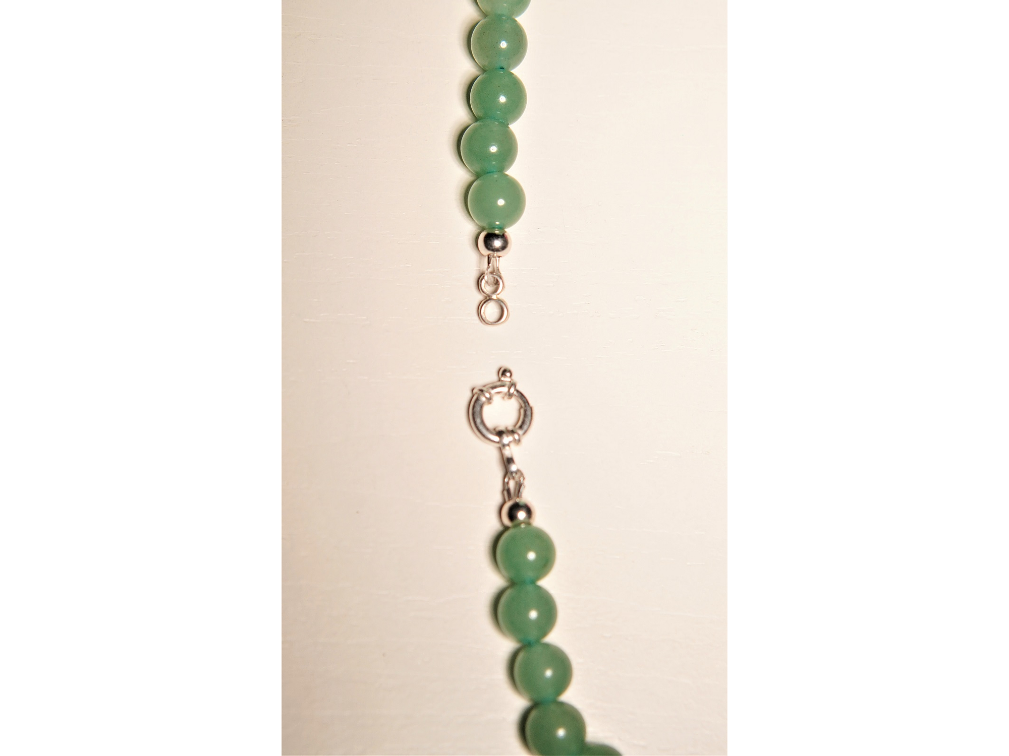 Gargantilla choker jade natural plata 925 Terranova 4