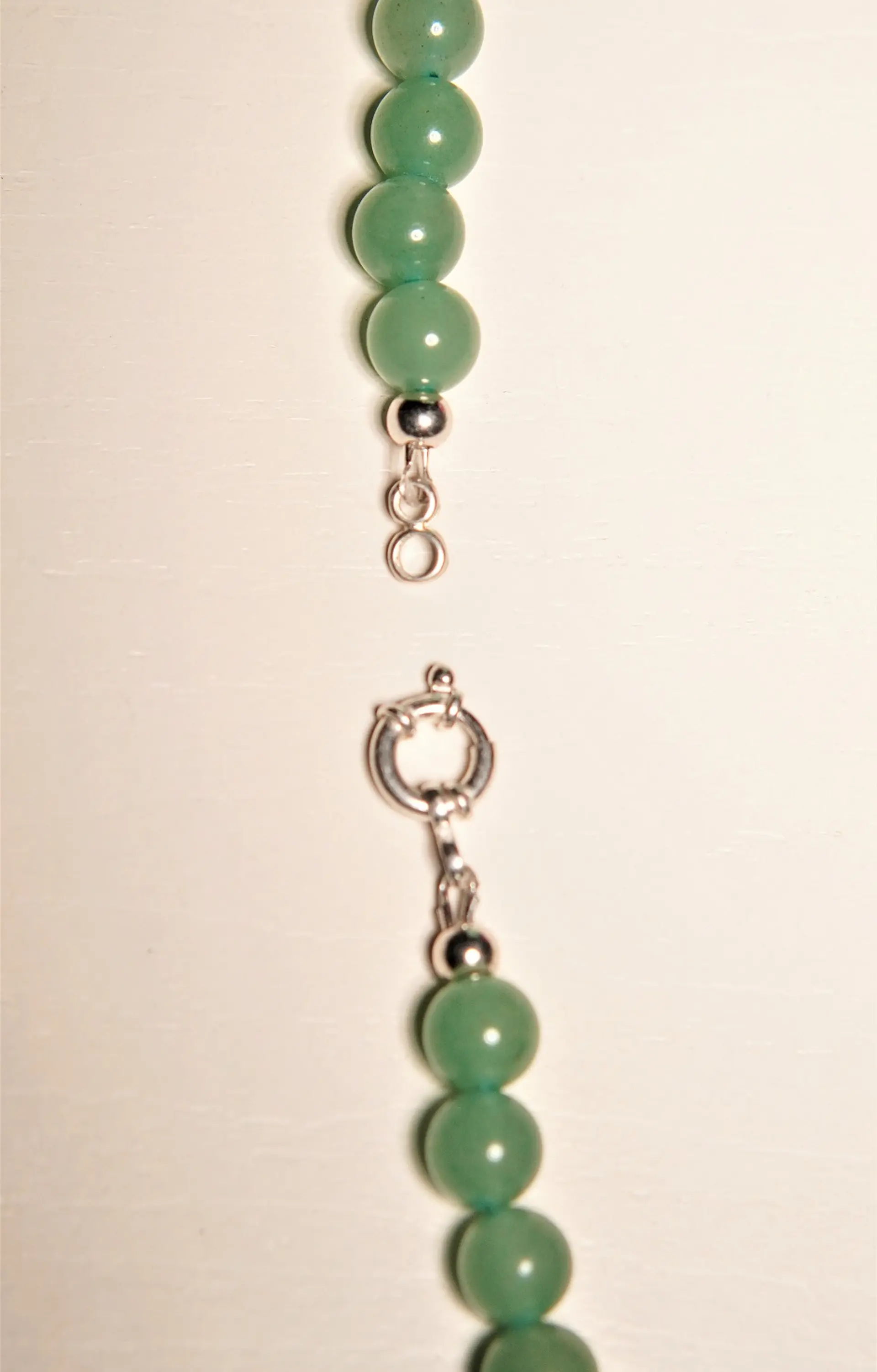 Gargantilla choker jade verde natural plata 925 Terranova 4