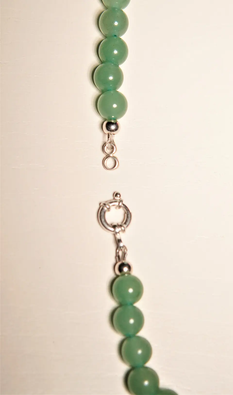 Gargantilla choker jade verde natural plata 925 Terranova 4