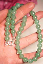 Gargantilla choker jade verde natural plata 925 Terranova - Miniatura 7
