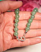 Gargantilla choker jade verde natural plata 925 Terranova - Miniatura 8