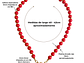 Gargantilla choker jade rojo natural chapado en oro 18k Terranova - Miniatura 4