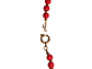 Gargantilla choker jade rojo natural chapado en oro 18k Terranova - Miniatura 7