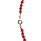 Gargantilla choker jade rojo natural chapado en oro 18k Terranova - Miniatura 7