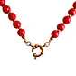 Gargantilla choker jade rojo natural chapado en oro 18k Terranova - Miniatura 11