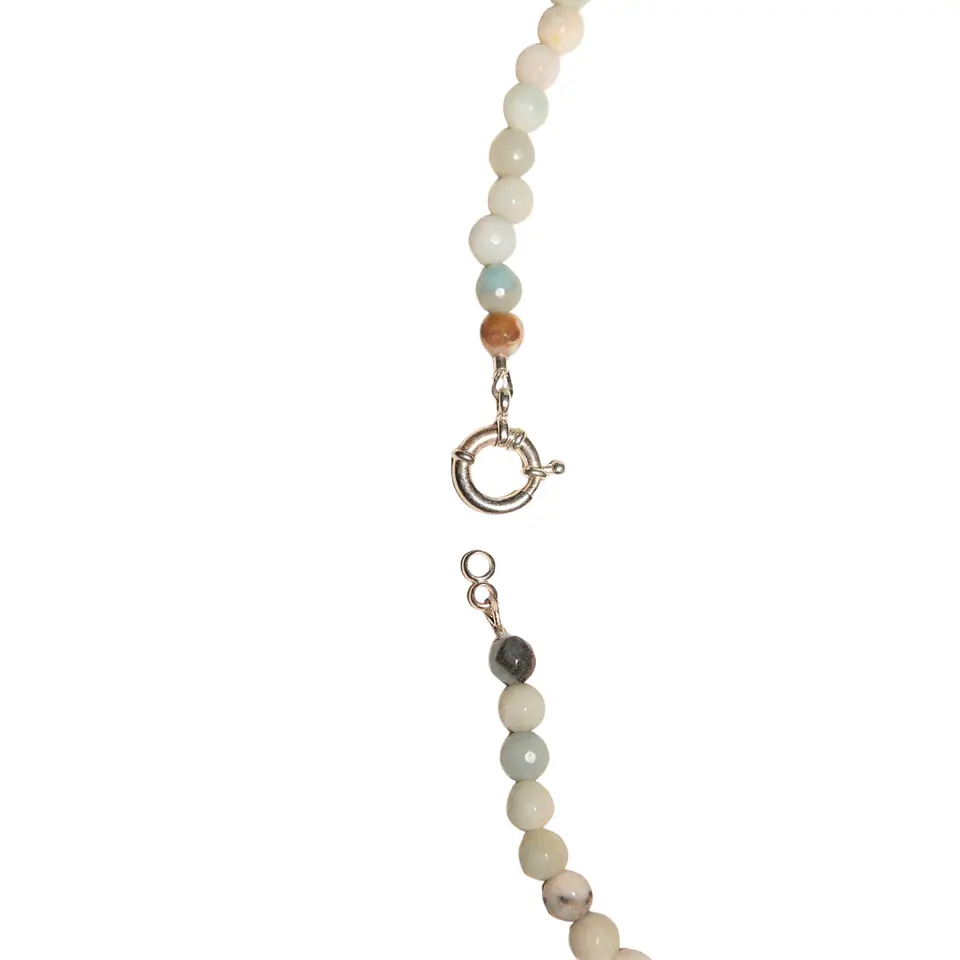 Gargantilla choker amazonita natural plata 925 Terranova 5