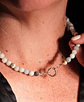 Gargantilla choker amazonita natural plata 925 Terranova - Miniatura 3