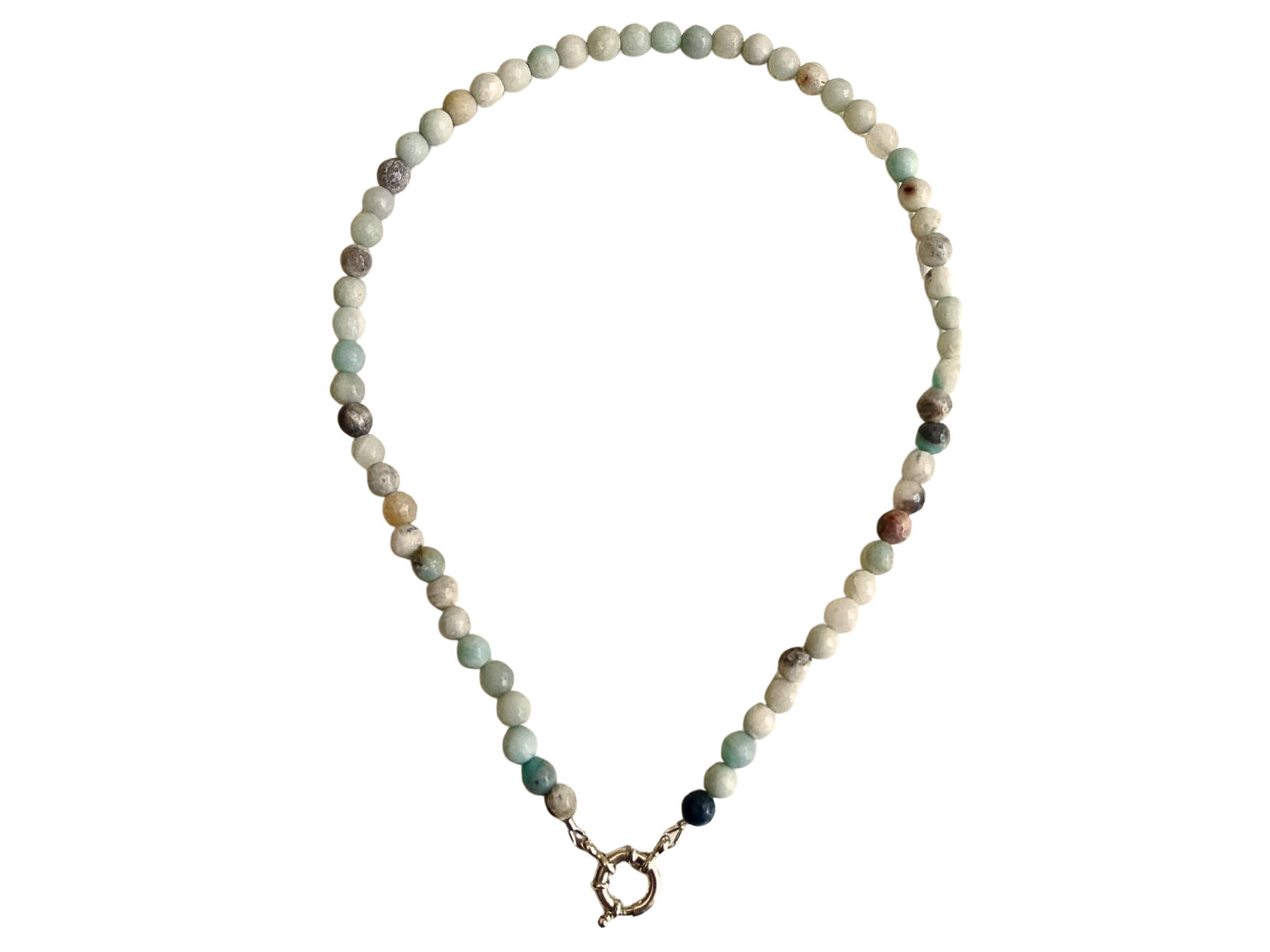 Gargantilla choker amazonita natural plata 925 Terranova 1