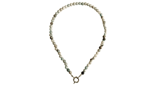 Gargantilla choker amazonita natural plata 925 Terranova