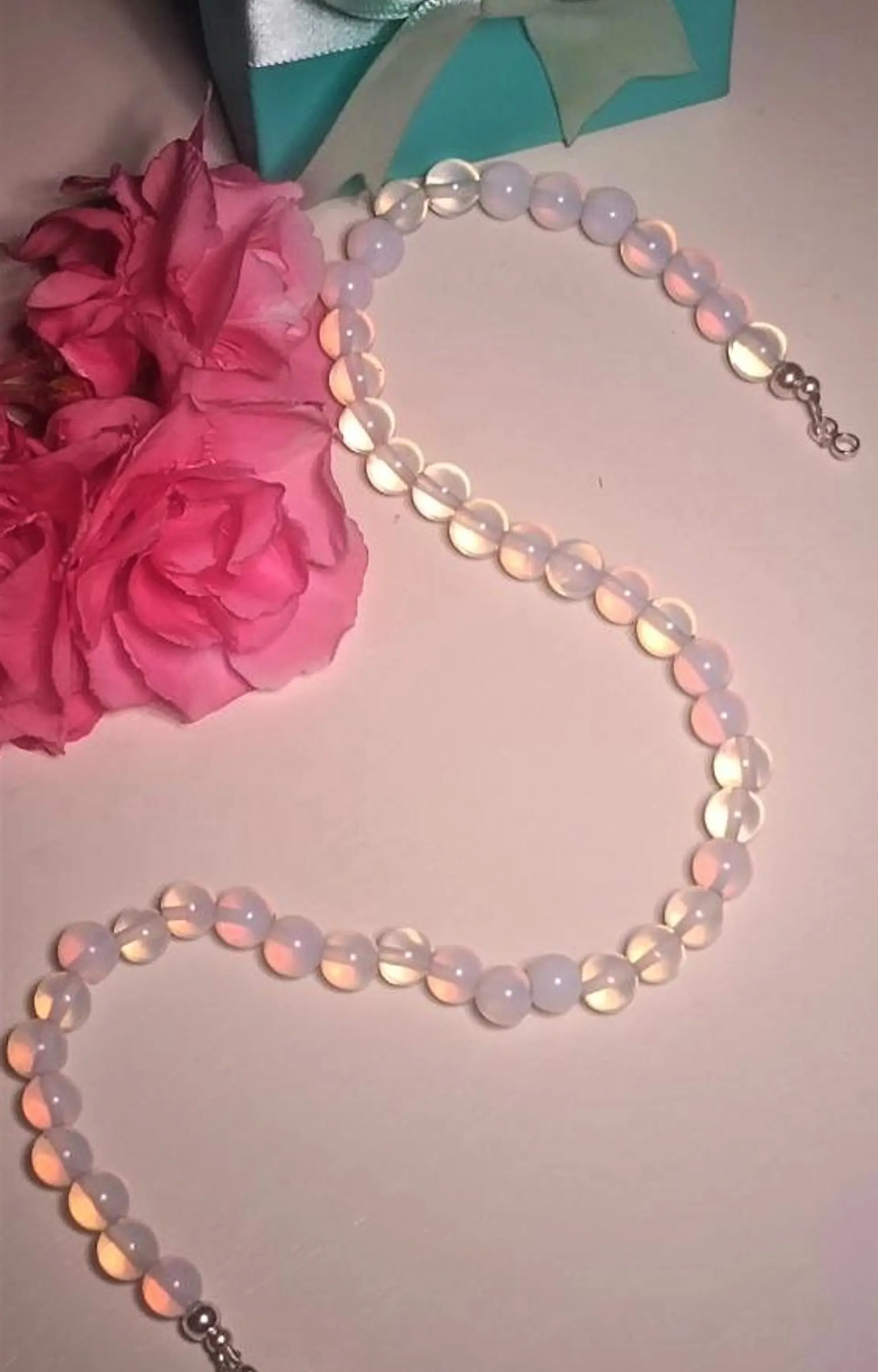 Gargantilla choker piedra luna natural plata 925 Terranova 8