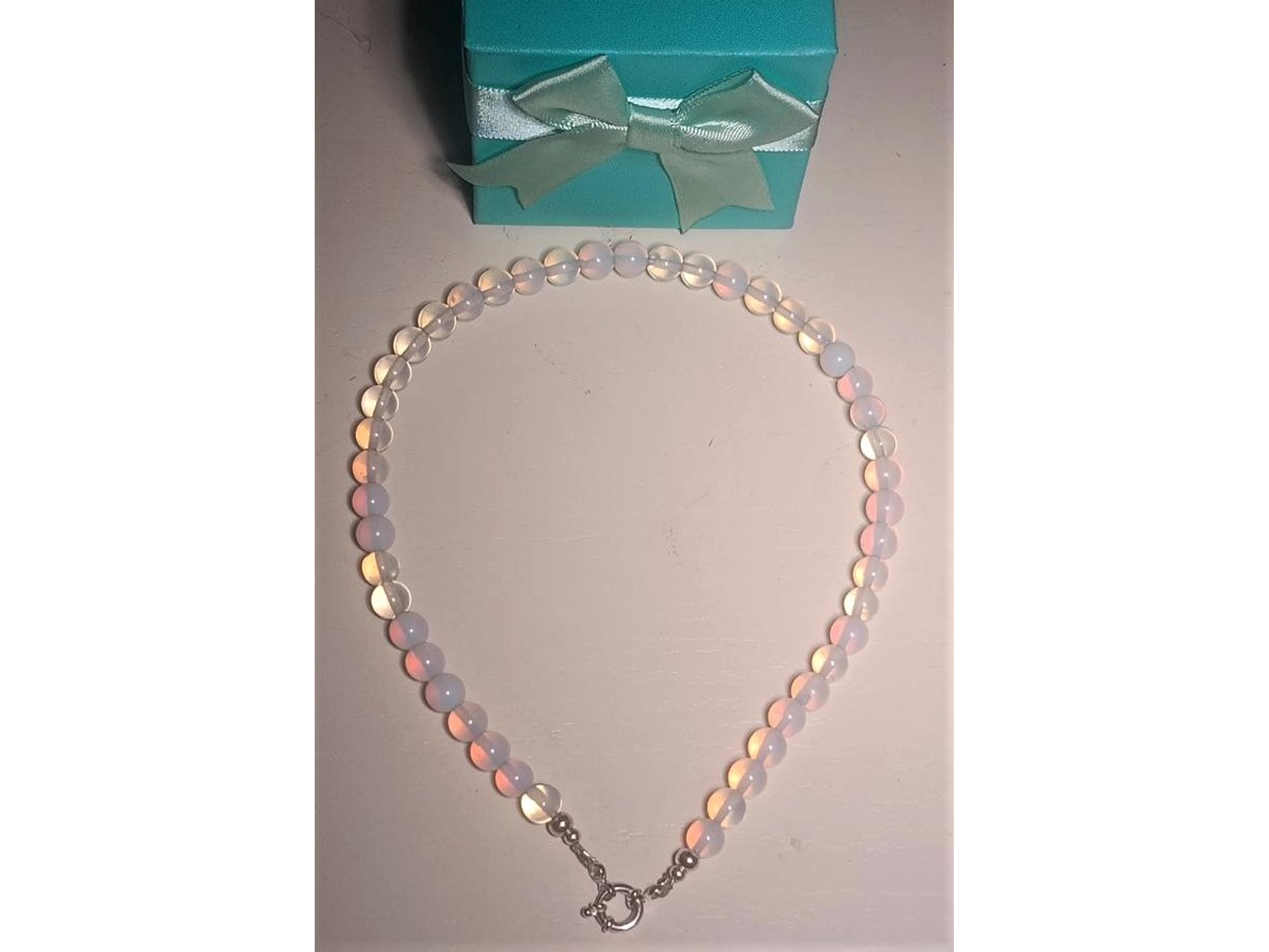 Gargantilla choker piedra luna natural plata 925 Terranova 11