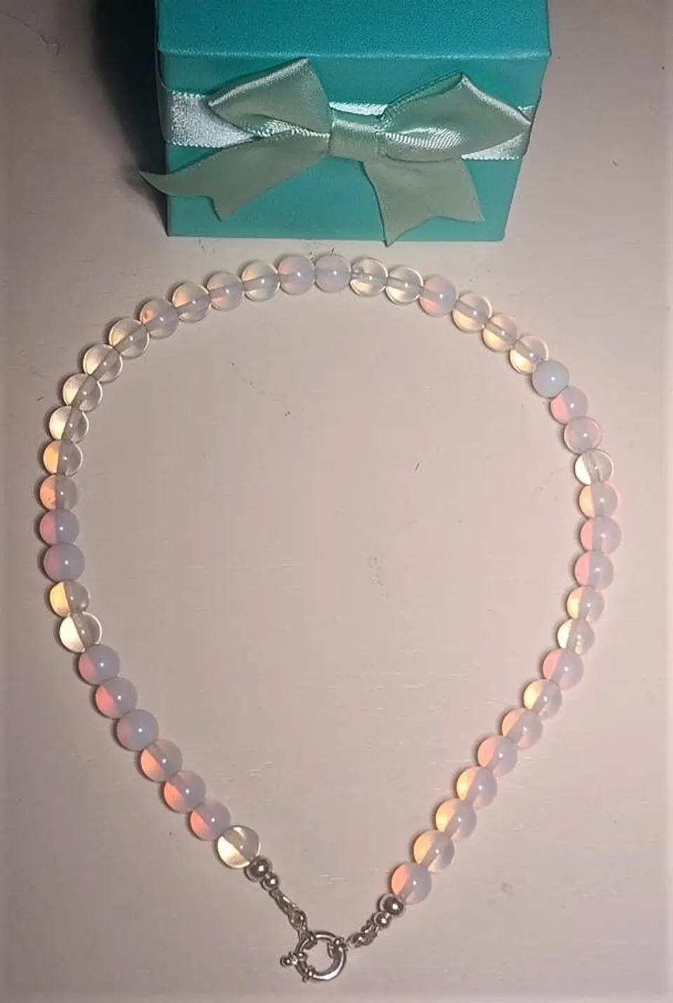 Gargantilla choker piedra luna natural plata 925 Terranova 11