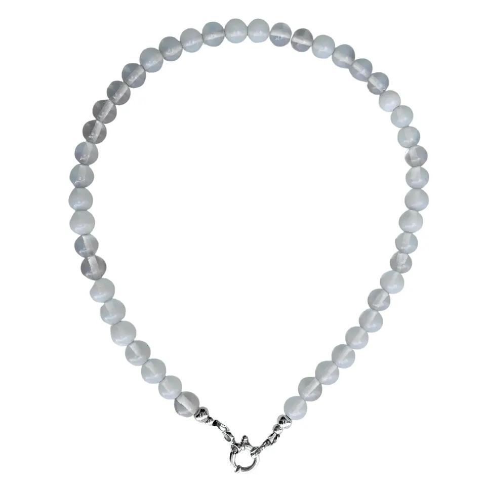 Gargantilla choker piedra luna natural plata 925 Terranova 1