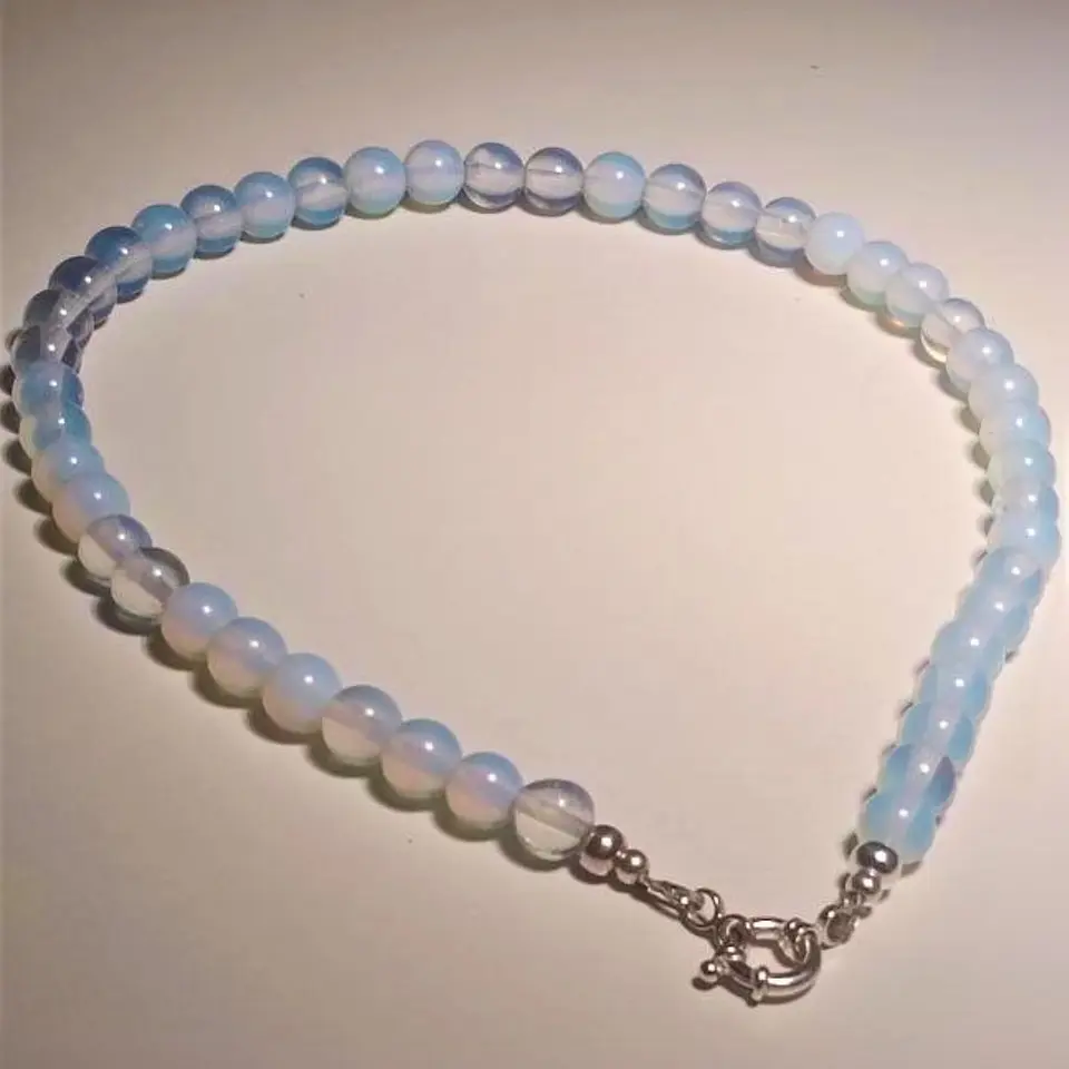 Gargantilla choker piedra luna natural plata 925 Terranova 12