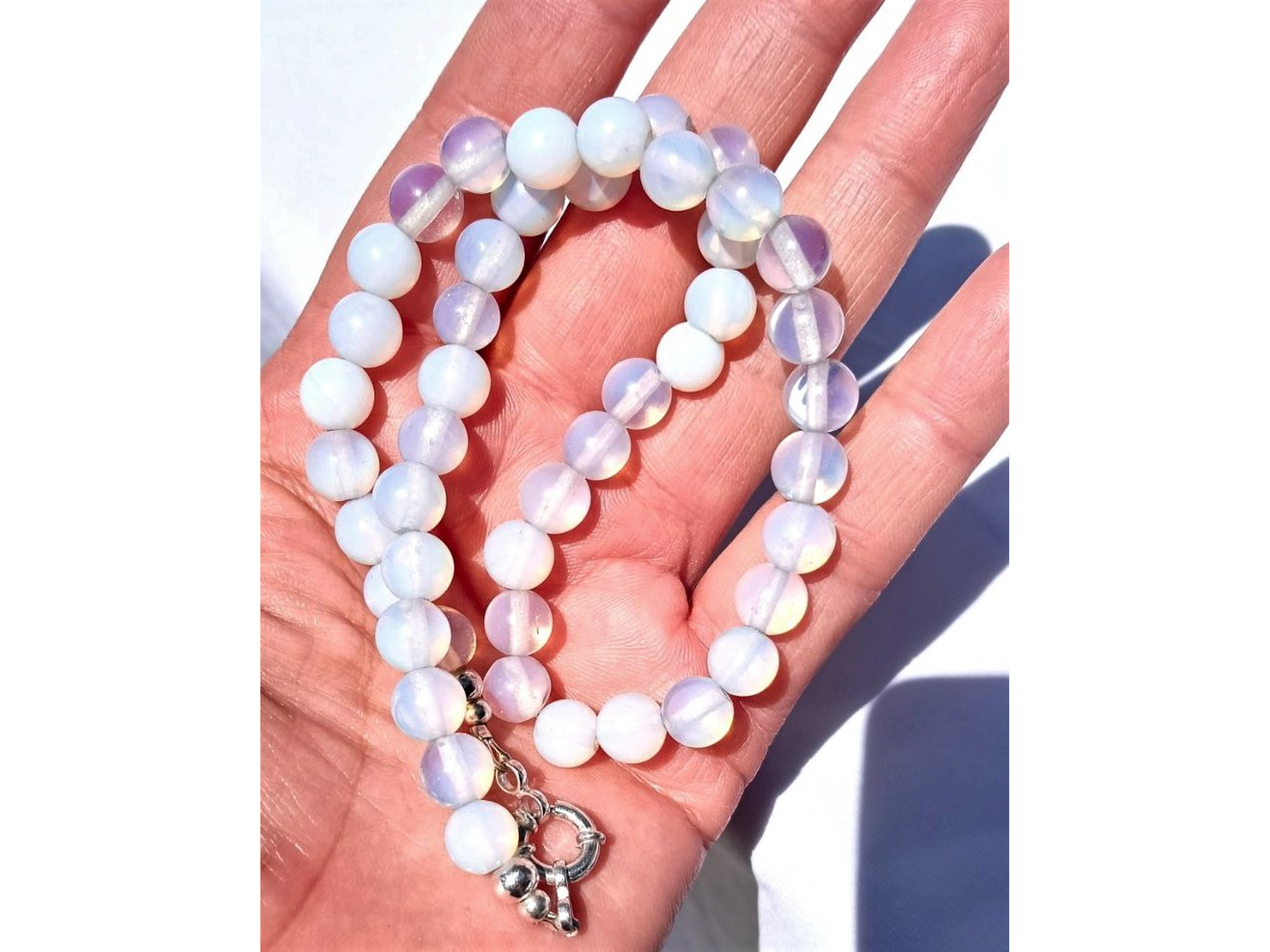 Gargantilla choker piedra luna natural plata 925 Terranova 6