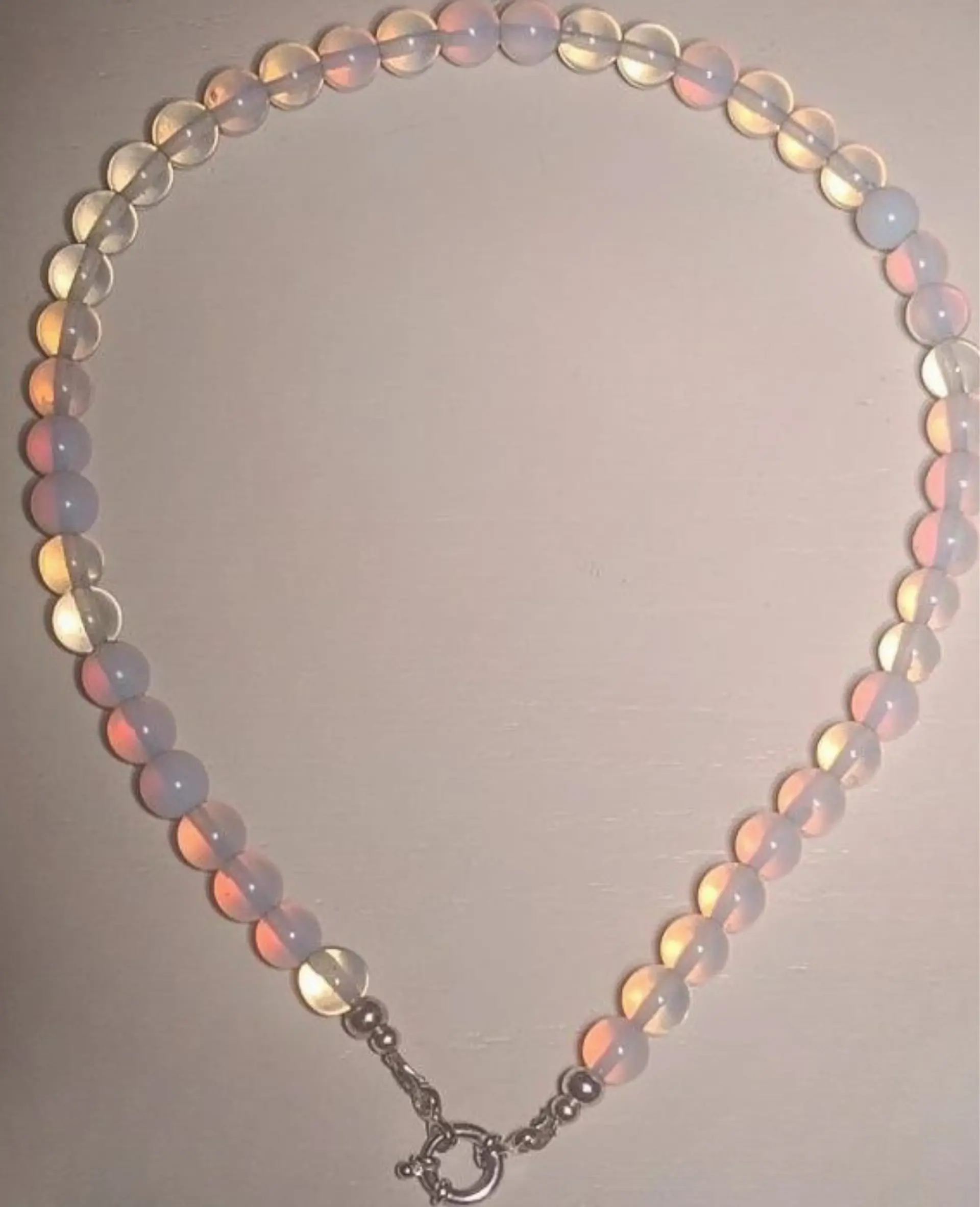 Gargantilla choker piedra luna natural plata 925 Terranova 3
