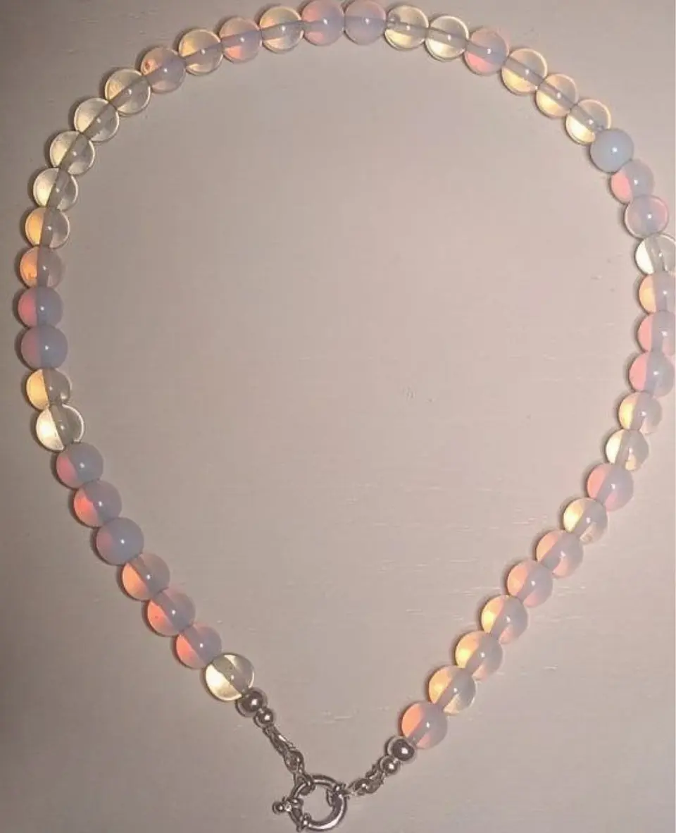 Gargantilla choker piedra luna natural plata 925 Terranova 3