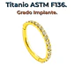 Piercing Emma Septum 8mm 16G Oreja Chapado En Oro Titanio Astm F136 - Miniatura 1