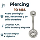 Piercing ombligo navel 10mm acero quirurgico 316L - Miniatura 2