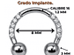 Piercing Septum 16g 8mm Titanio Astm F136 Aro Zirconia - Miniatura 3
