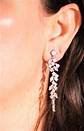 Aros largos Viviana sin perforacion zirconias fiesta - Miniatura 2