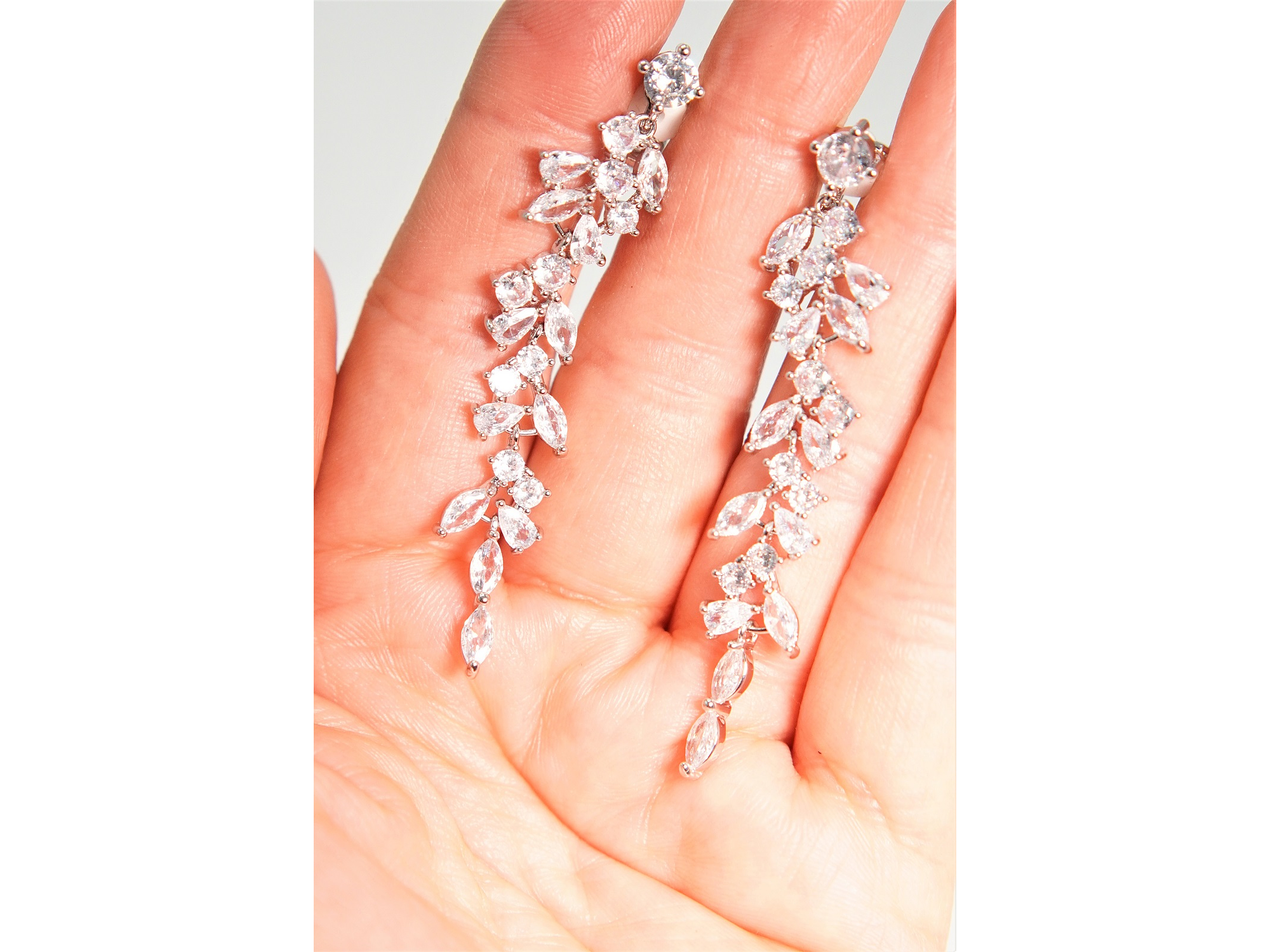 Aros largos Viviana sin perforacion zirconias fiesta 6