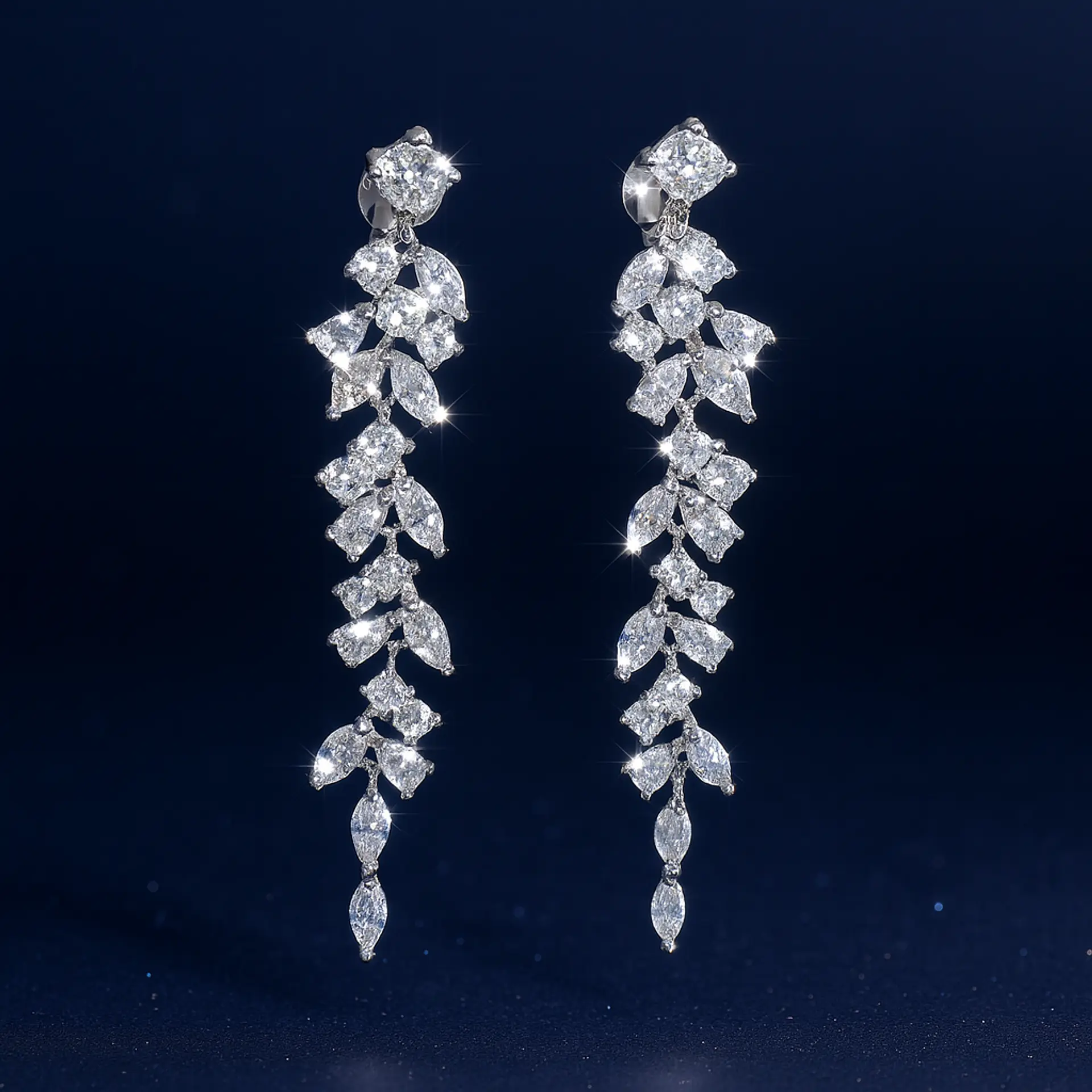 Aros largos Viviana sin perforacion zirconias fiesta 9
