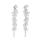Aros largos Viviana sin perforacion zirconias fiesta - Miniatura 1
