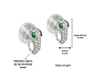 Aros sin perforacion serpiente Cleo clip zirconias verdes - Miniatura 4