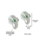 Aros sin perforacion serpiente Cleo clip zirconias verdes - Miniatura 4