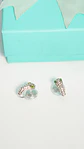 Aros sin perforacion serpiente Cleo clip zirconias verdes - Miniatura 2