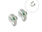 Aros sin perforacion serpiente Cleo clip zirconias verdes - Miniatura 1