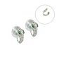 Aros sin perforacion serpiente Cleo clip zirconias verdes - Miniatura 1