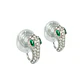 Aros sin perforacion serpiente Cleo clip zirconias verdes - Miniatura 9