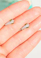 Aros sin perforacion serpiente Cleo clip zirconias verdes - Miniatura 10