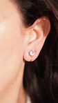 Aros Elizabeth sin perforacion punto de luz elegante chapado en oro 14k - Miniatura 8