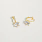 Aros Elizabeth sin perforacion punto de luz elegante chapado en oro 14k - Miniatura 11