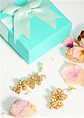 Aros largos Jade sin perforacion esferas cascada chapadas en oro 14k - Miniatura 3