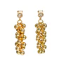 Aros largos Jade sin perforacion esferas cascada chapadas en oro 14k - Miniatura 9