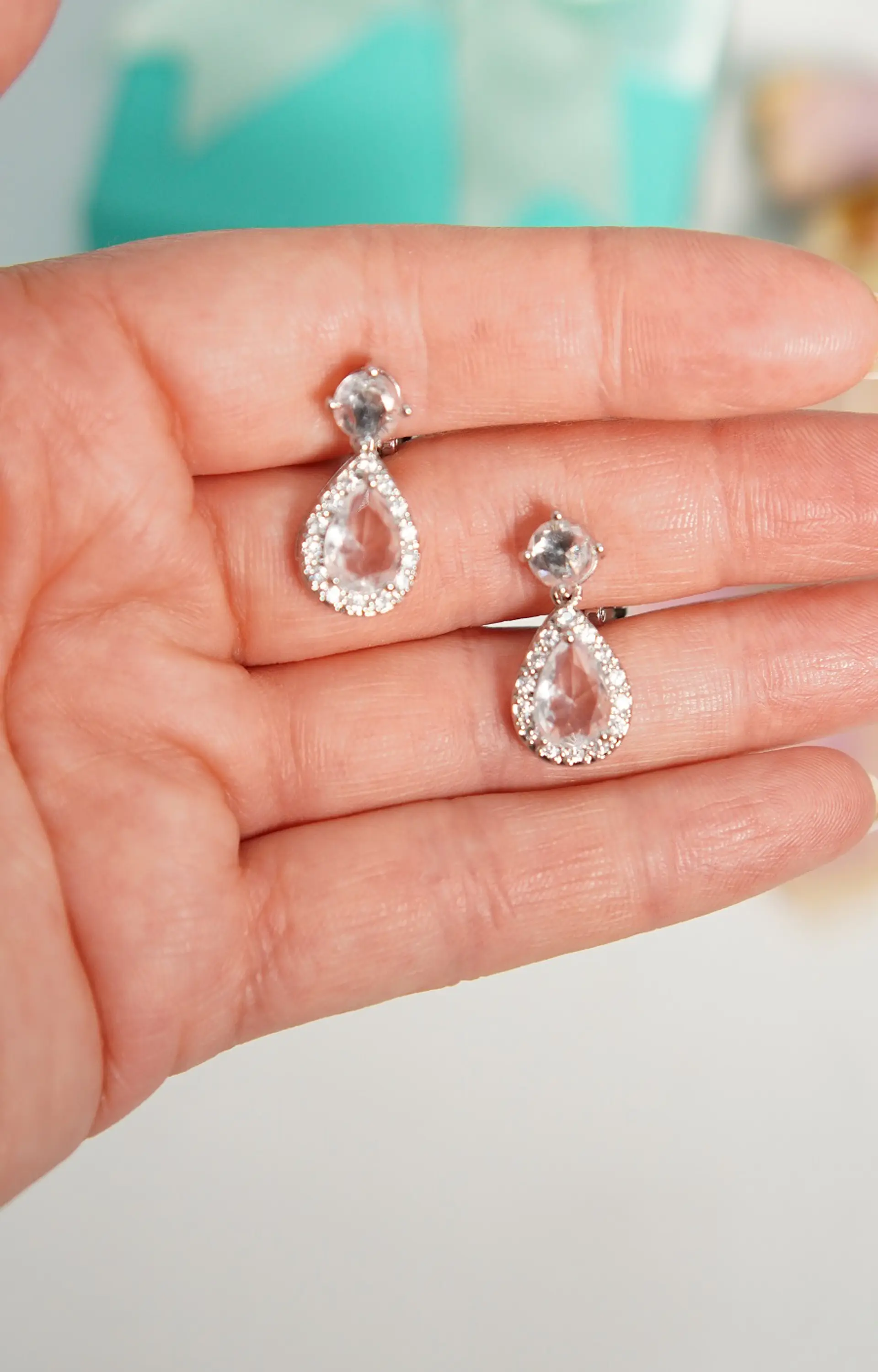 Aros largos sin perforacion Isabella elegantes zirconias 6
