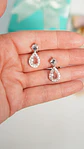 Aros largos sin perforacion Isabella elegantes zirconias - Miniatura 6